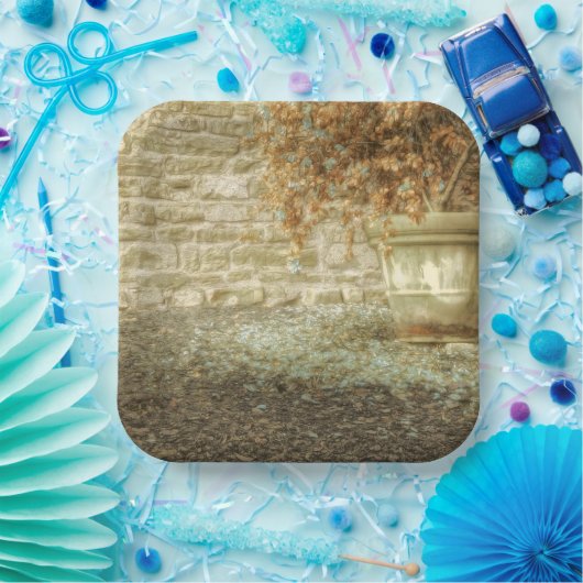 Rustikaler Herbstgarten Pappteller (Party)