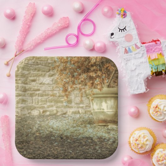 Rustikaler Herbstgarten Pappteller (Party)