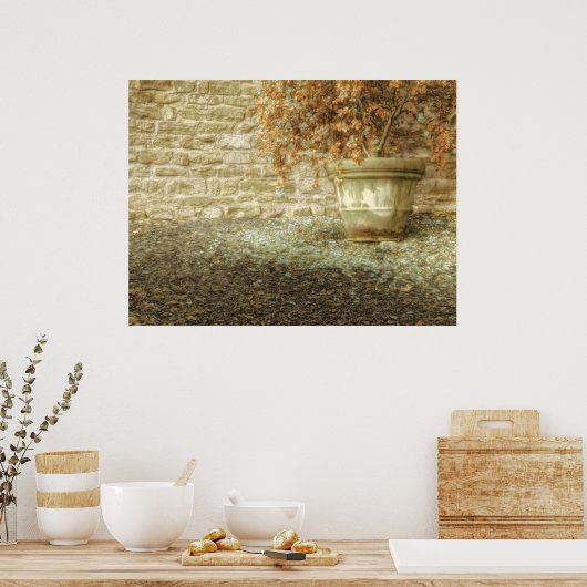 Rustikaler Herbstgarten Poster (Küche)