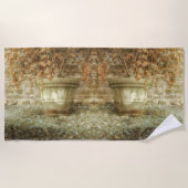 Rustikaler Herbstgarten Strandtuch (Vorderseite)