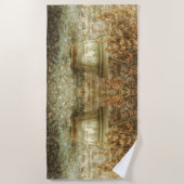 Rustikaler Herbstgarten Strandtuch (Vorderseite)