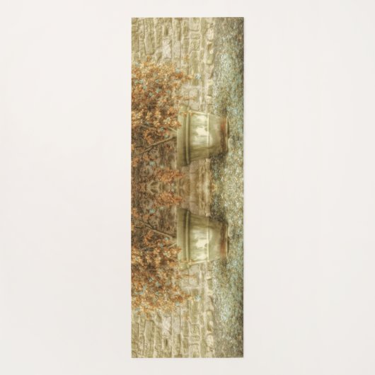 Rustikaler Herbstgarten Yogamatte (Rückseite)