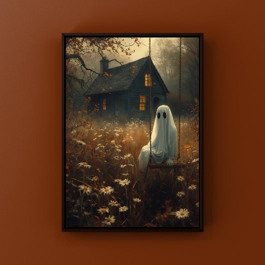 Rustikaler Herbstgeister auf Swing Spooky Hallowee Poster