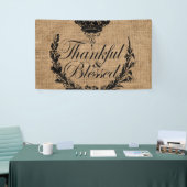 rustikaler Herbstherbst Erntedank dankbar gesegnet Banner (Messeveranstaltung)