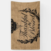 rustikaler Herbstherbst Erntedank dankbar gesegnet Banner (Vertikal)