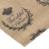 rustikaler Herbstherbst Erntedank dankbar gesegnet Tischdecke (Schrägansicht)