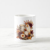 Rustikaler Herbstkerzen-Blumenstrauß Kaffeetasse (Mittel)