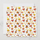 Rustikaler Herbstkranz Erntedank Abendessen Einladung (Rückseite)