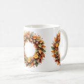 Rustikaler Herbstkranz Kaffeetasse (VorderseiteRechts)