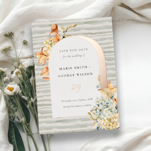 Rustikaler Herbstkürbis Arena Save the Date Folieneinladung