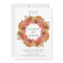 Rustikaler Herbstlaub-Kranz Hochzeit