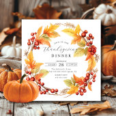 Rustikaler Herbstleaf Erntedank Einladung