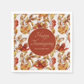 Rustikaler Herbstleaves Erntedank Napkins Serviette (Vorderseite)