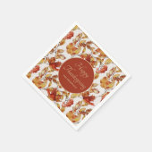 Rustikaler Herbstleaves Erntedank Napkins Serviette (Ecke)