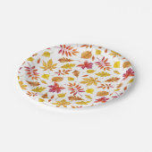 Rustikaler Herbstleaves Muster Erntedank Pappteller (Schrägansicht)