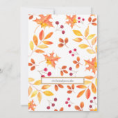 Rustikaler Herbstleaves Save the Date (Rückseite)