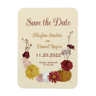 Rustikaler Herbstspürbis Save the Date Magnet