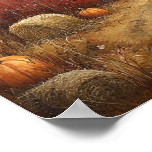 Rustikaler Herbststand Poster (Ecke)