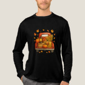 Rustikaler Herbstwagen mit Pumpkins, Äpfeln, Sonne Tri-Blend Shirt (Vorderseite)