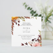 Rustikaler Herbstwald - Einladung zur Hochzeit (Stehend Vorderseite)