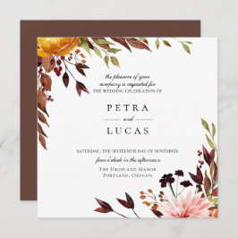 Rustikaler Herbstwald - Einladung zur Hochzeit