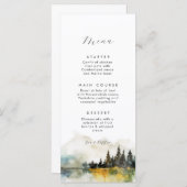 Rustikaler Herbstwald Flat Menu Menükarte (Vorne/Hinten)