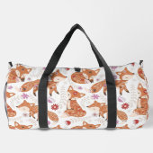 Rustikaler Herbstwald-Fuchs-Druck Duffle Bag (Rückseite)