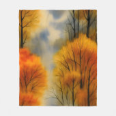 Rustikaler Herbstwald - Herbst Farbe Fleecedecke (Vorderseite)