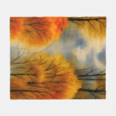 Rustikaler Herbstwald - Herbst Farbe Fleecedecke (Vorderseite (Horizontal))