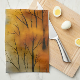 Rustikaler Herbstwald - Herbst Farbe Geschirrtuch