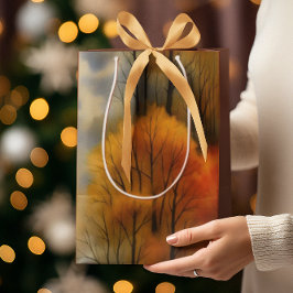 Rustikaler Herbstwald - Herbst Farbe Mittlere Geschenktüte