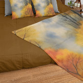 Rustikaler Herbstwald - Herbst Farbe Sherpadecke