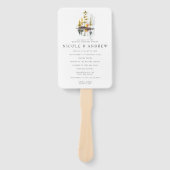 Rustikaler Herbstwald | Hochzeitsprogramm-Handfäch Fächer (Vorderseite)