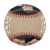 Rustikaler Hero Daddy Vatertag 2 FotoCollage Baseball (Rückseite)