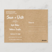 Rustikaler Herzkalender Boho Save the Date Postkarte (Rückseite)