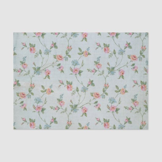 Rustikaler Hintergrund geblüht für Decopage-Kunstw Seidenpapier (Vorderseite)