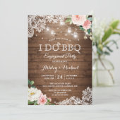 Rustikaler Hinterhof Ich mache GRILLEN Engagement Einladung (Stehend Vorderseite)