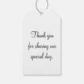 Rustikaler Hirschantler-Gastgeschenk Hochzeit Geschenkanhänger (Rückseite)