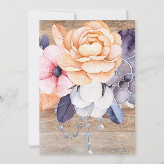 Rustikaler Hirschfrühling Geburtstag Einladung (Rückseite)