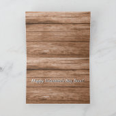 Rustikaler Hirschherz Valentinstag Feiertagskarte (Innenseite)