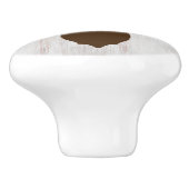 Rustikaler Hirschkopf Buck Hunter Keramikknauf (Seitenansicht)