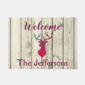 Rustikaler Hirschkopf Fußmatte (Vorderseite)