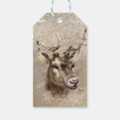 Rustikaler Hirschkopf Hochzeitsgunst Geschenkanhänger (Rückseite)