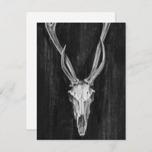 Rustikaler Hirschkopf Postkarte (Vorne/Hinten)