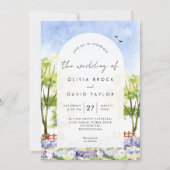 Rustikaler Hochzeitlavender Boho Einladung (Vorderseite)