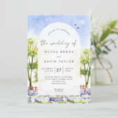 Rustikaler Hochzeitlavender Boho Einladung (Stehend Vorderseite)