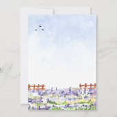 Rustikaler Hochzeitlavender Boho Einladung (Rückseite)