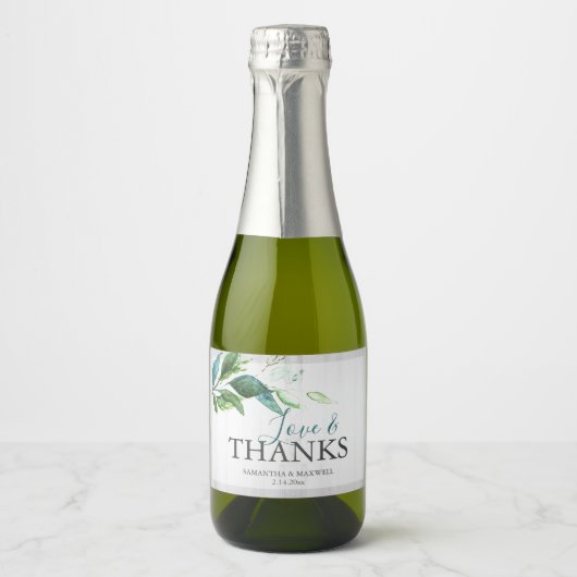 Rustikaler Hochzeitsbrunch und Bubbly Sparkling We Schaumweinetikett (Vorderseite)