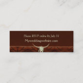 Rustikaler Hochzeitsbull Mini Visitenkarte (Vorderseite)