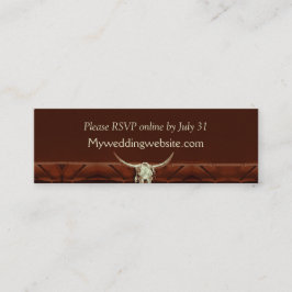 Rustikaler Hochzeitsbull Mini Visitenkarte